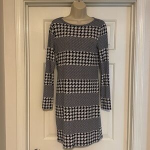 Michael Kors Black and White Houndstooth  Dress
